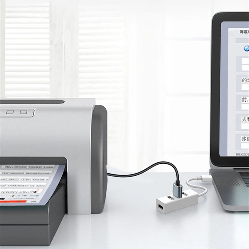 Alta Velocidade USB Hub Splitter, Multi 2.0, Adaptador de Energia, 4 Port, Tudo em Um para PC, Peças de Reposição Computador Windows, B, 5Pcs