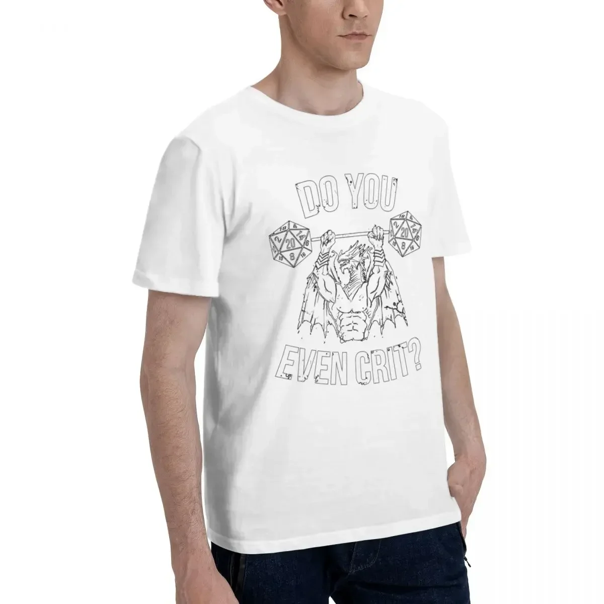 Do You Even Crit - Ancient Swole'd Dragon 100% Cotton T-shirt Men Classic T Shirts Men Round Neck Short Sleeve S-6XL