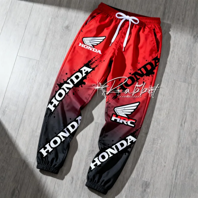 

2025 Honda Racing Team Fashion Outdoor Cycling Speed Dry Pants Men's Motorcycle Racing Off Road Enthusiasts Casual Pants