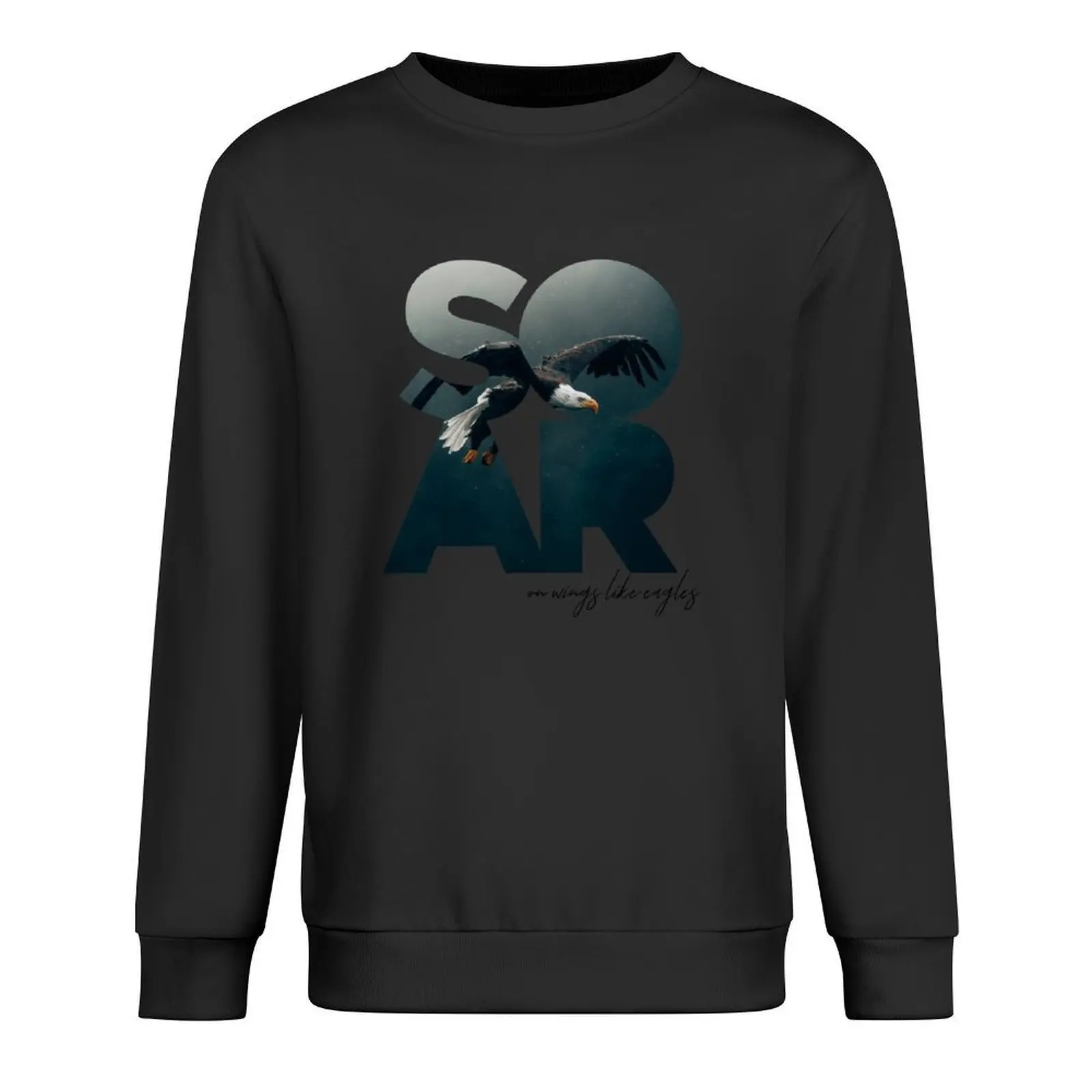

Soar on Wings Like Eagles Pullover men's clothing autumn jacket men anime clothing aesthetic clothing sweatshirts