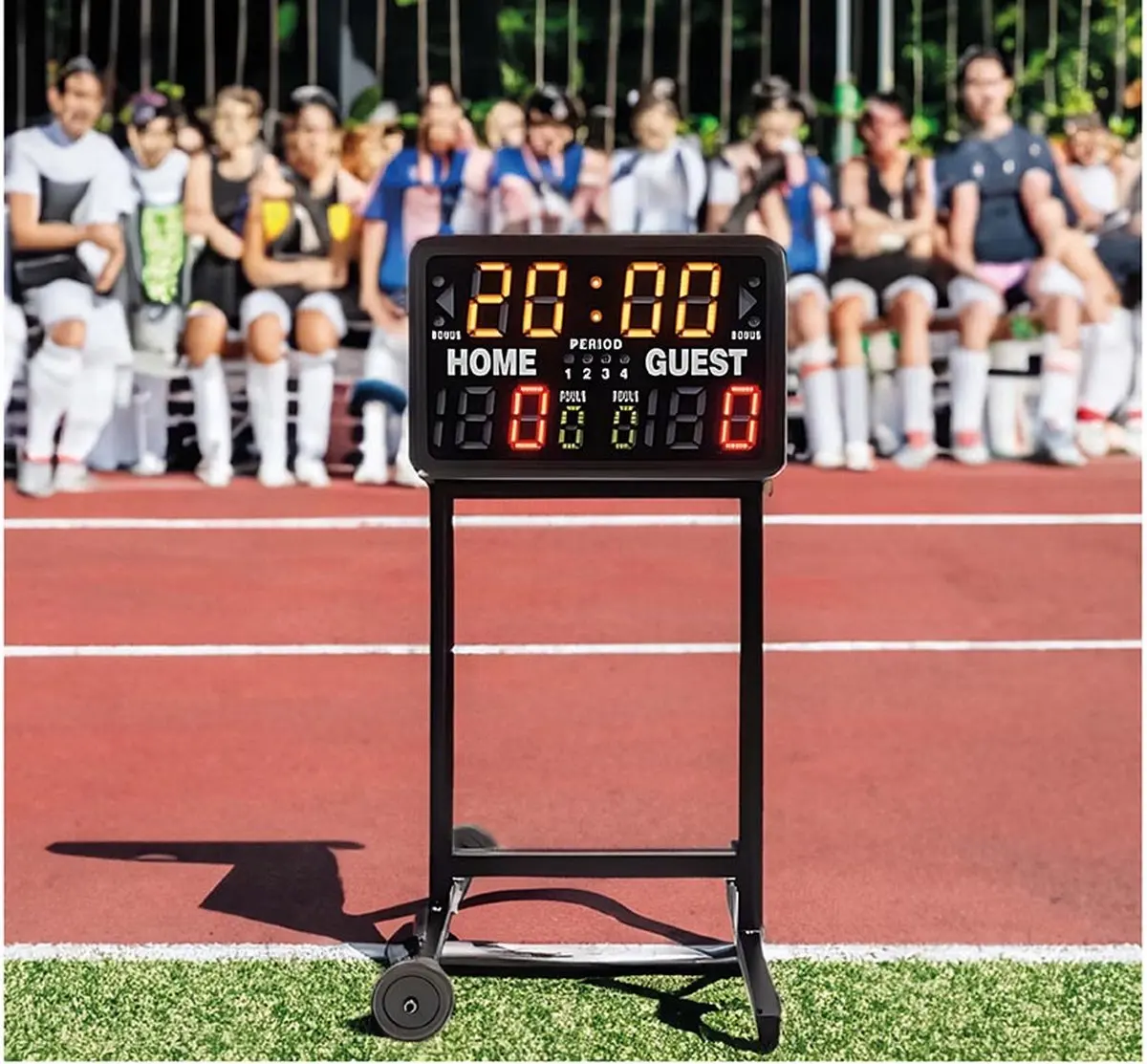 Durable LED Basketball Tabletop Scoreboard Indoor Outdoor Tennis Football Badminton Court Equipment with Remote Control Function