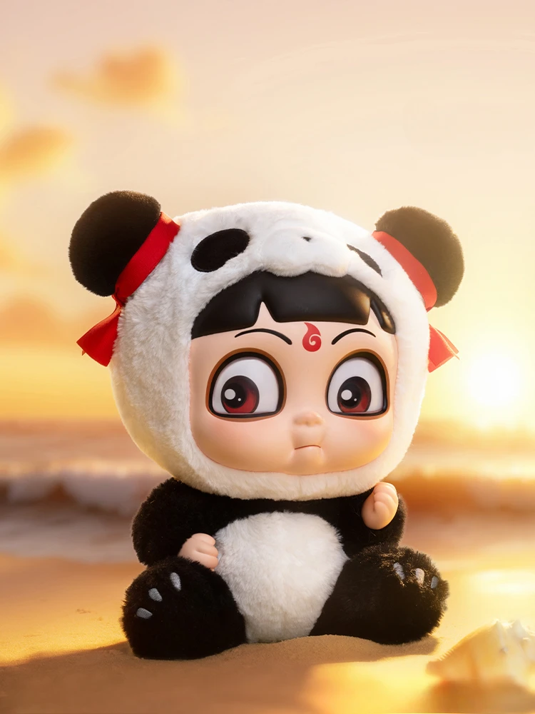 Nezha the Devil Child Nao Sea Hug series rubber face plush panda Nezha