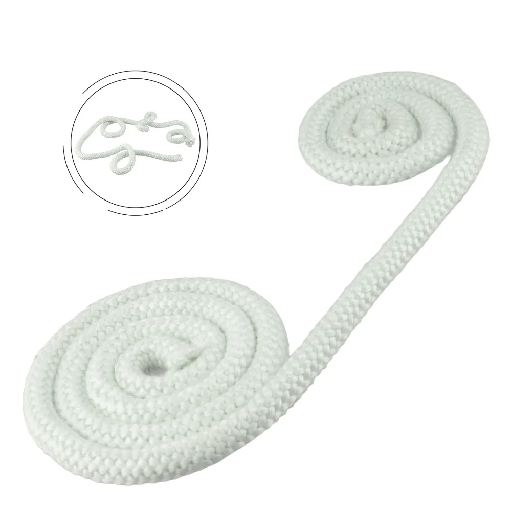 

Уплотнительная веревка для камина из стекловолокна, белая прокладка, шнур для двери печи, каминный шнур, веревка для дровяной горелки, дровяные горелки, пожарные печи