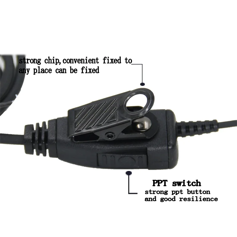 Auricular con micrófono para Motorola Radio XIR P8268, negro, con gancho para la oreja, DP4400, P8200, APX4000, APX2000, APX6000, XPR6300, DGP5550