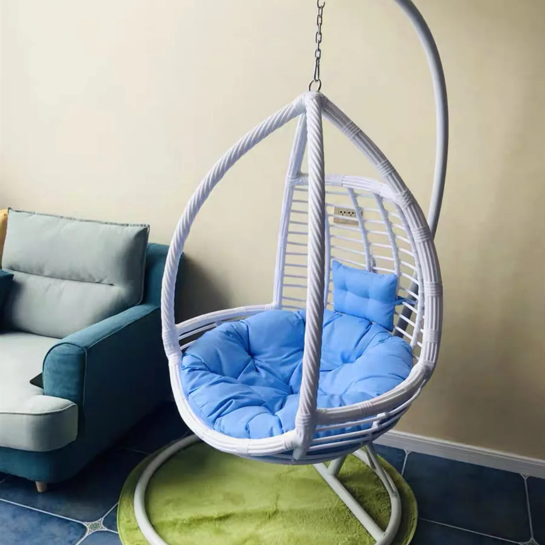 

Hanging basket rattan chair household cradle chair indoor balcony outdoor hanging chair romantic hanging orchid adult swing lazy