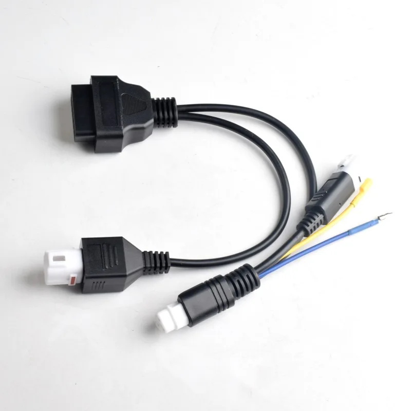 2in1 Plug Adapter for Yamaha Motorcycle 3pin 4pin To OBD2 16pin OBD Diagnostic Canbus Connector Motorbike 3P 4P OBD2 Wireharness