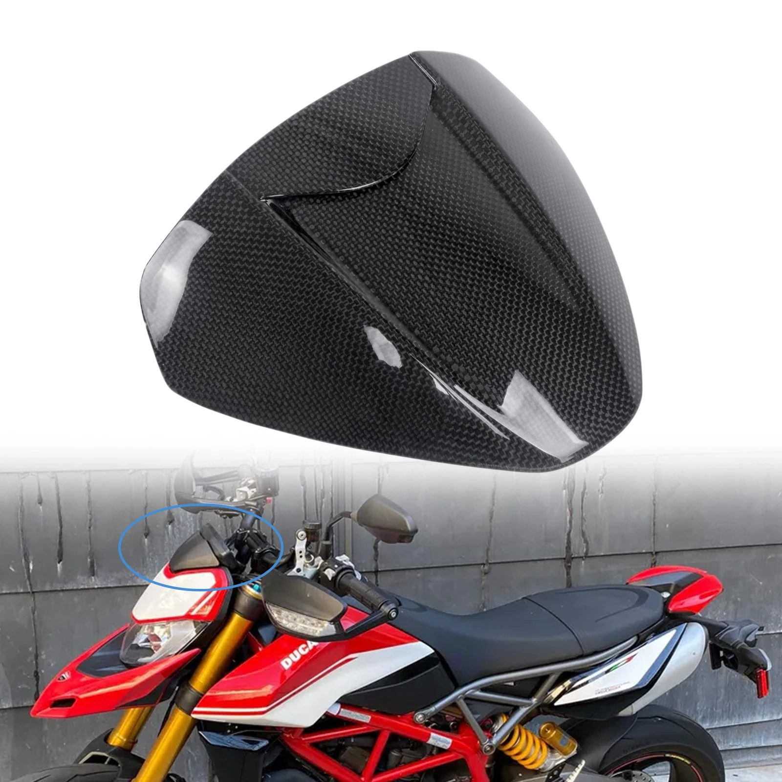 For Ducati Hypermotard 950 SP 950SP 2019 2020 2021 2022 Carbon Fiber Front WindShield Motorcycle Accessories Wind Deflector Kit