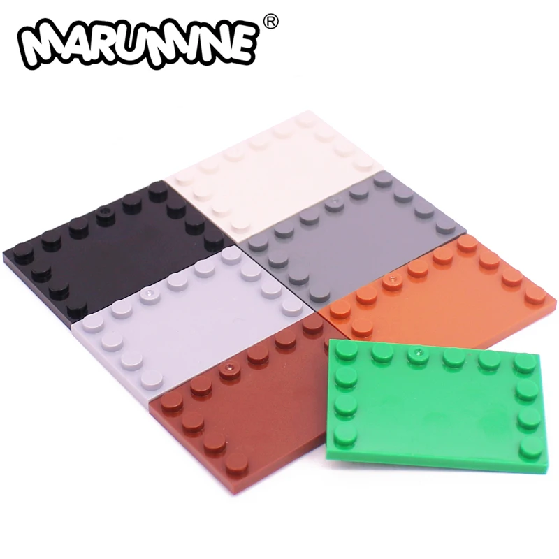 MARUMINE 100 pz piastra modificata 4x6 MOC mattoni da costruzione accessori 6180 compatibile casa strada Puzzle fai da te blocchi parti di piastrelle