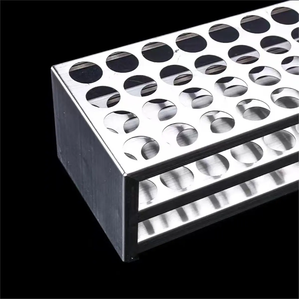 【Limited Offer】Stainless Steel Test Tube Rack, 32-Hole Holder for 0.89 Inch Tubes, Acid- , Ideal for Laboratory Use