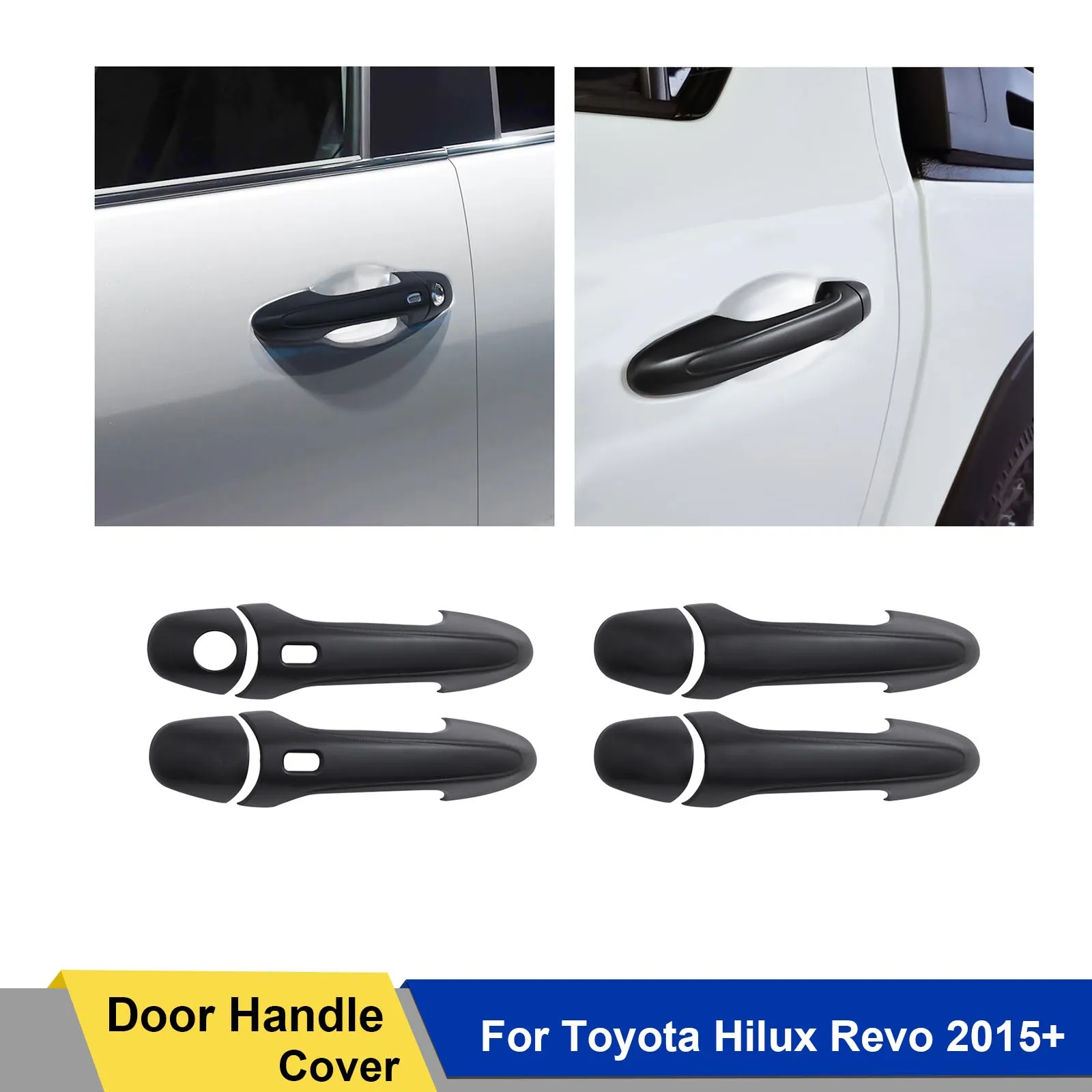 

Door Handle Cover Door Handle Protector For Toyota Hilux Revo 2015-2024 Double Cabin 4X4 Car Accessories