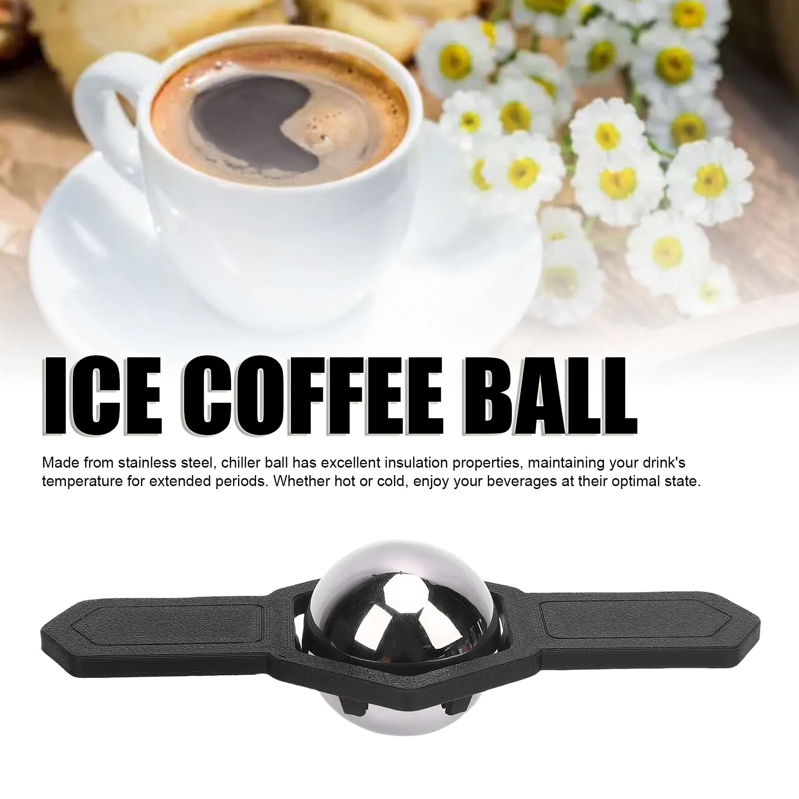

Ice Coffee Ball Stainless Steel Ice Coffee Ball Preserves Temperature Reusable Enhances Flavor Multipurpose Coffee Chilling Tool