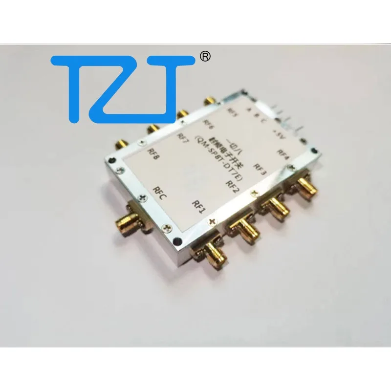 TZT QM-SP8T-DT7E DC-7GHz 8-канальный радиочастотный выключатель SP8T, широкополосный однополюсный, восемь бросков