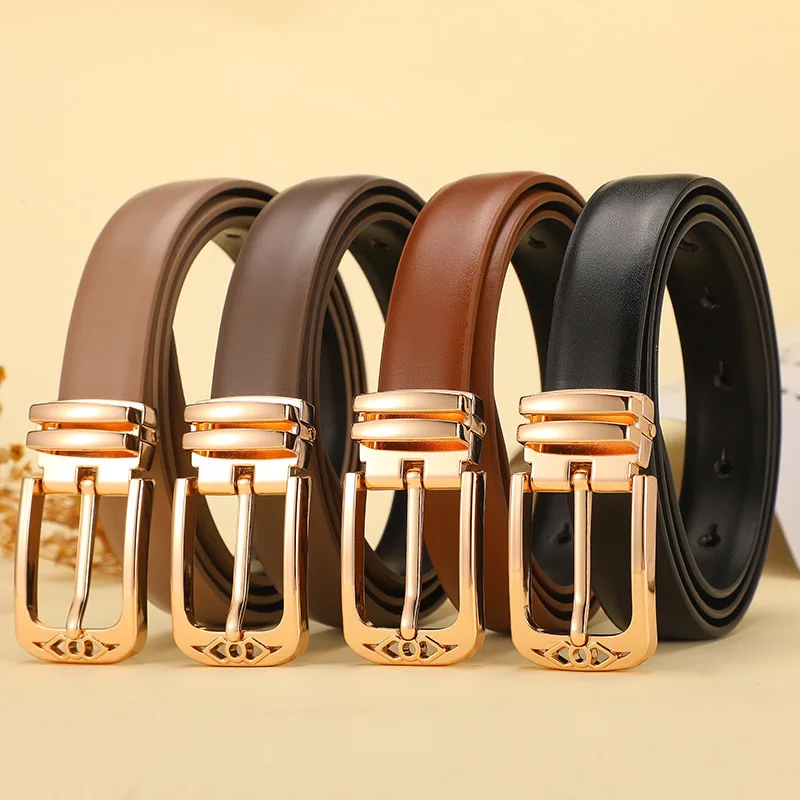 럭셔리 여성의 새로운 레트로 정품 가죽 소 가죽 틈새 하이 엔드 느낌 부드러운 가죽 얇은 벨트 청바지 벨트와 짝을 이루었습니다
