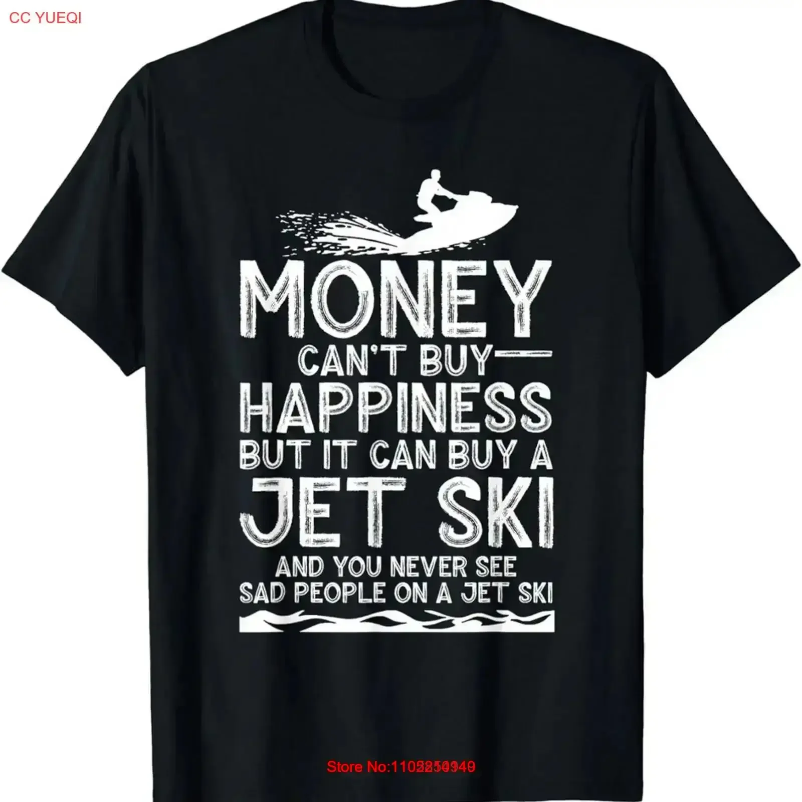 

Funny Jet Ski For Water Sport Lover Black T Shirt vintage Washed Versatile Soft designer clothes streetwear Stretched vintage