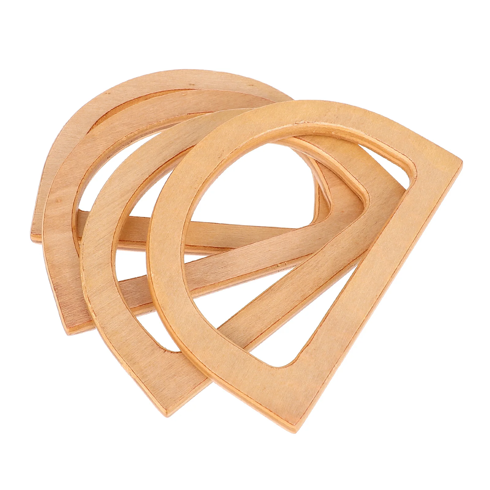4 قطعة Dshaped الخيزران الخشب مقابض أكياس البيج بسيط الإكسسوارات DIY بها بنفسك حقائب اليد مخلب محفظة القبضات الزخرفية حمل حقيبة أجزاء