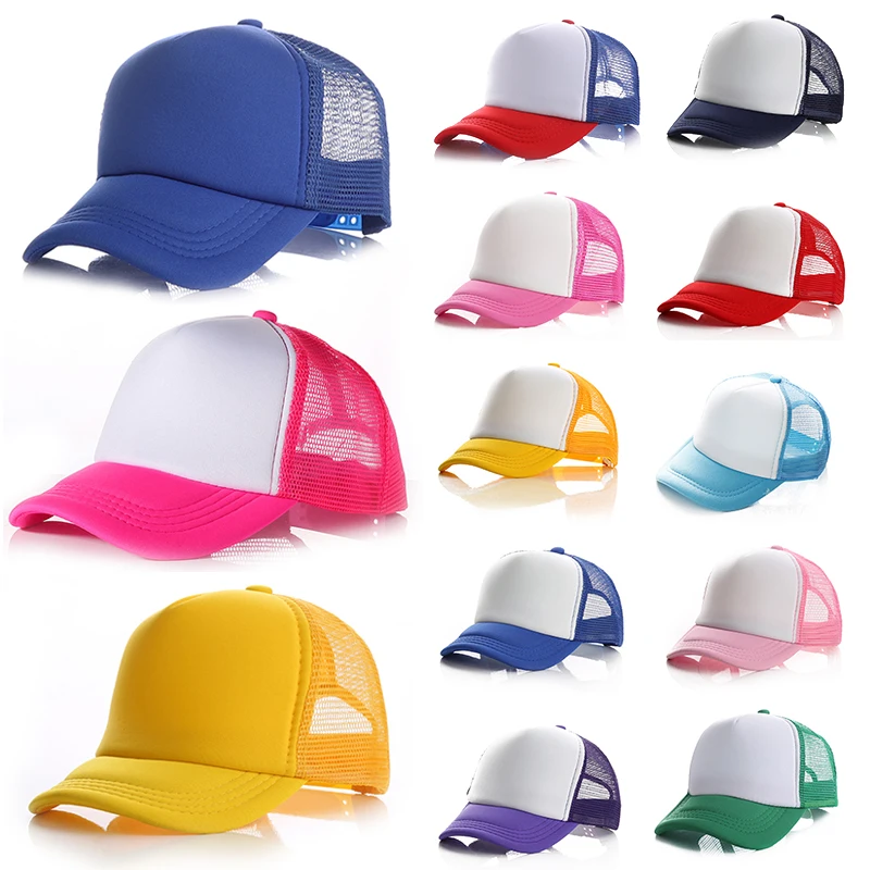 

Children Solid Color Breathable Mesh Hat Fashion Travel Cap Classic Baseball Cap Parent-child Sunscreen Hats Students Peaked Cap