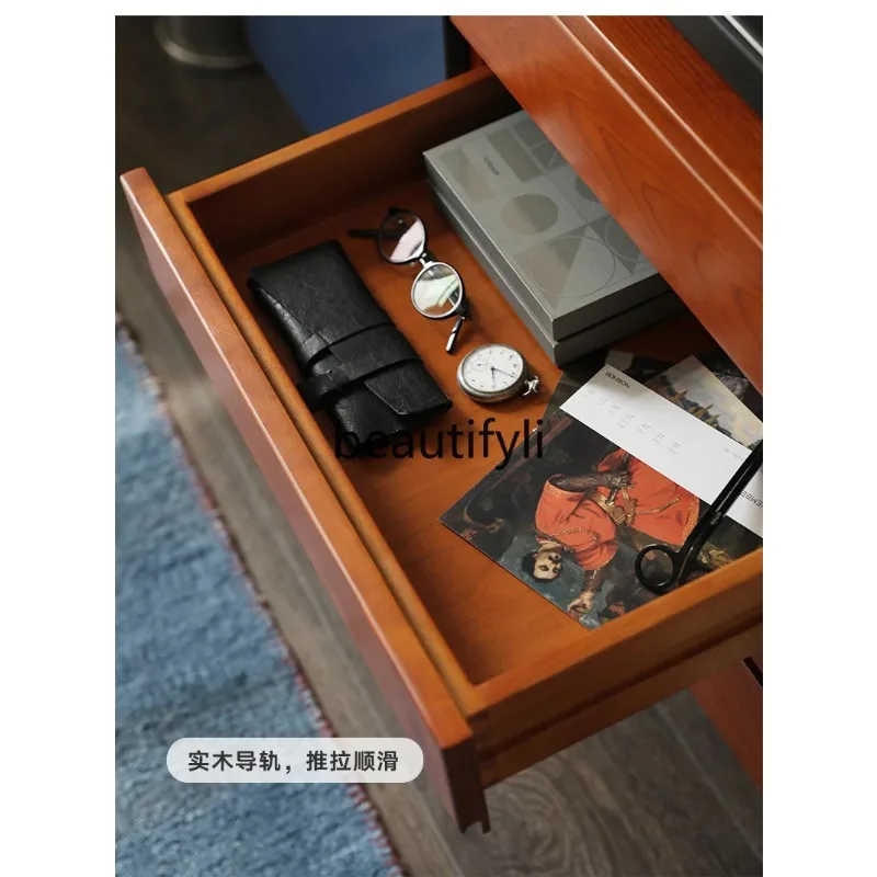 D2520 Nordic classic design//color matching solid wood drawer side cabinet TV cabinet