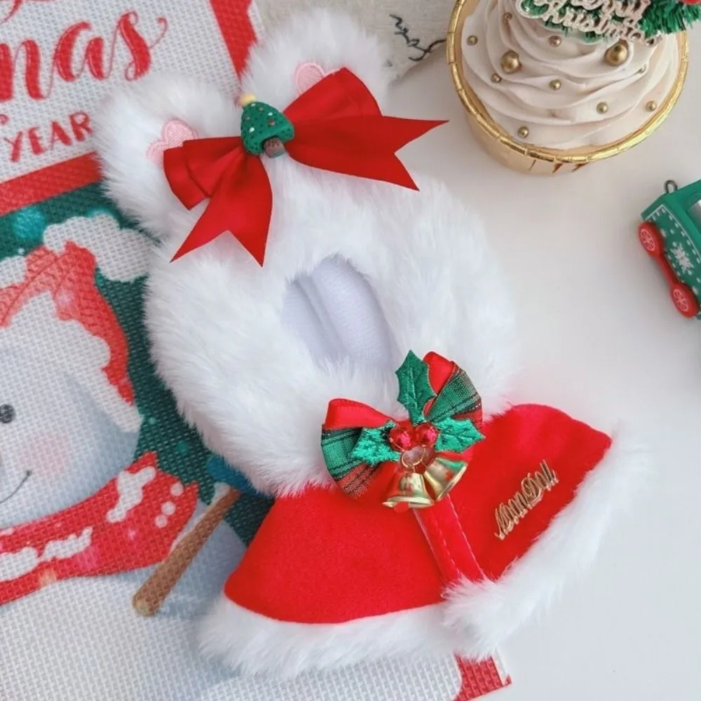 

Christmas Labubu Doll's Cloth Cloak Handmade 17cm Plush Dolls Clothes Dress Up Collection Sitting Party Pendant Labubu Cloth