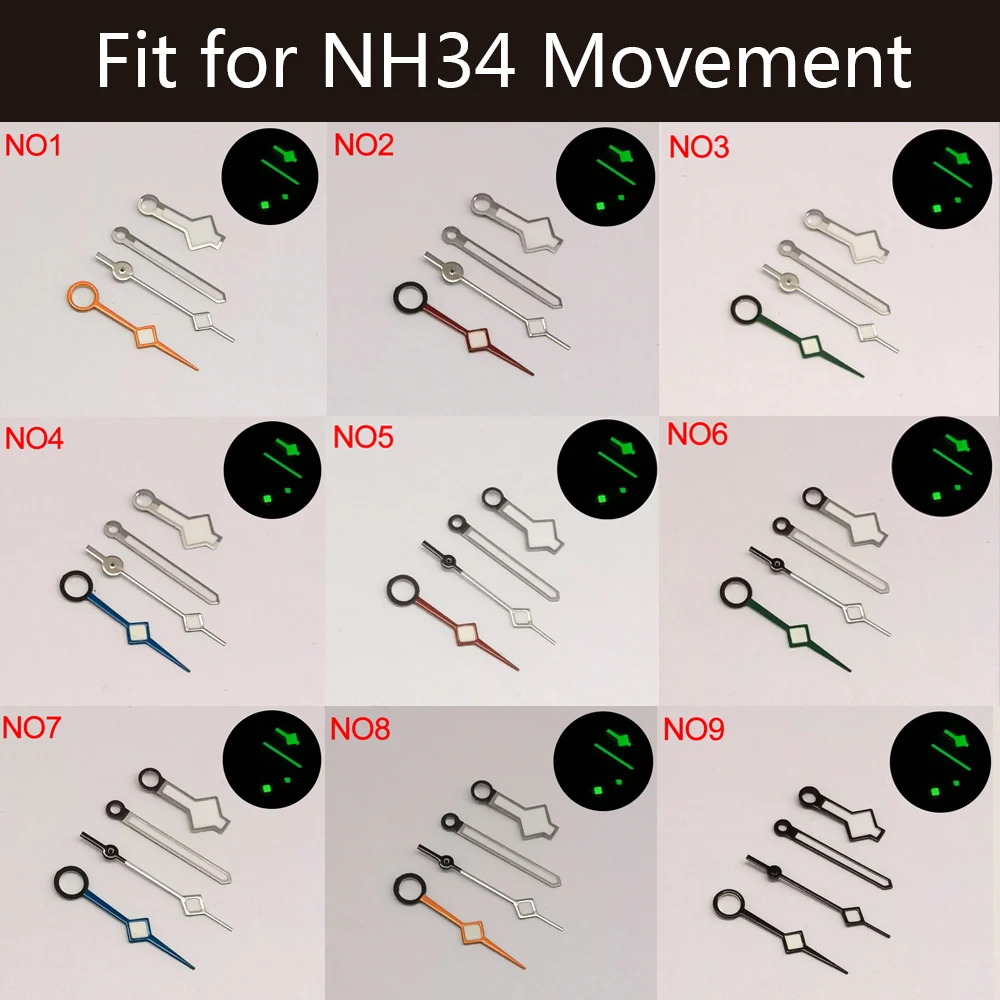 

Набор светящихся часов с краями из нержавеющей стали с указателем GMT подходит для NH34 автоматические мужские часы t