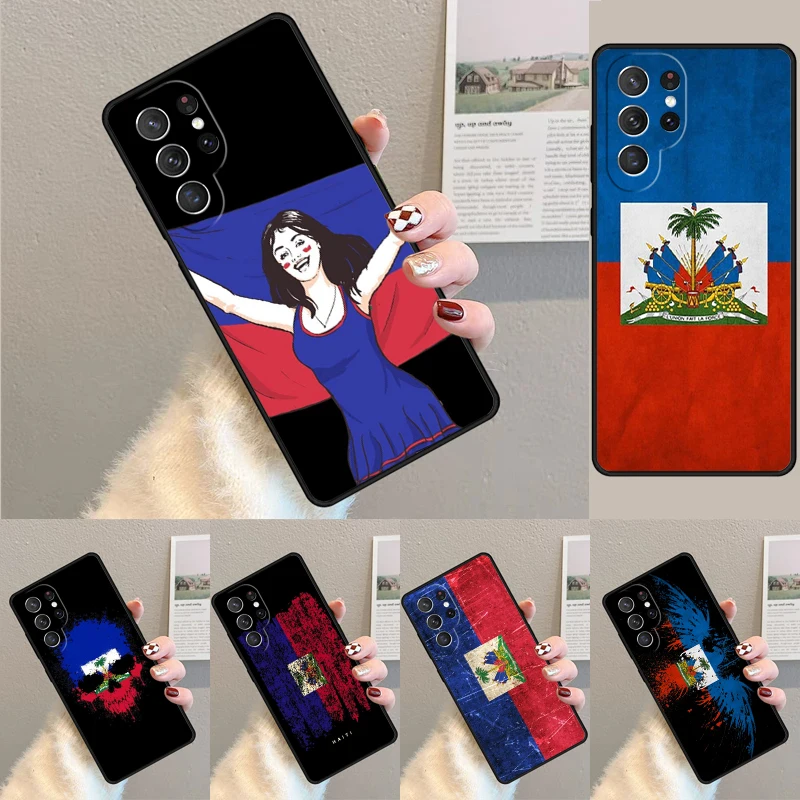 Haiti Haitian Flag Silicone Phone Case For Samsung Galaxy note 10 pro S26 S25 S24 S23 S22 S21 Plus S25Ultra Capa Cover