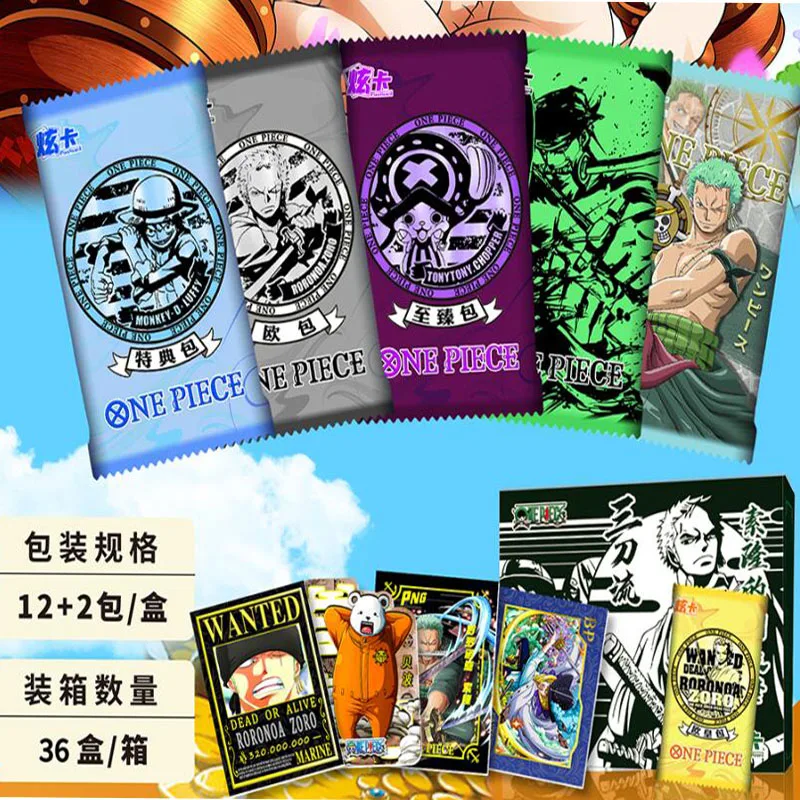 Baru satu bagian Koleksi Kartu Anime perdagangan permainan Luffy Sanji Nami TCG Booster kotak kartu permainan