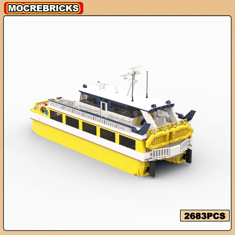 

Creative MOC-135781 Large Passenger Ferry Building Block Ship Assembly Model Boat Kit Collection Brick Toy Kid Gif