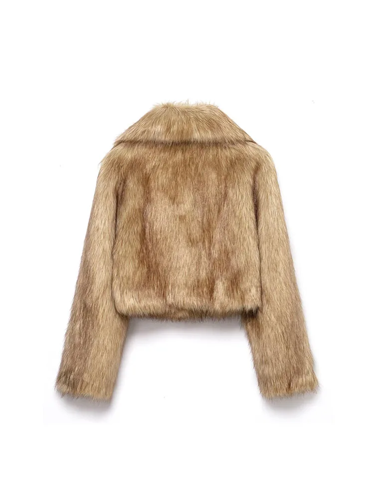 HH المرأة موضة جديدة معطف قصير فضفاض الصلبة بدوره إلى أسفل طوق طويلة الأكمام المغطاة زر الإناث الشتاء معاطف دافئة أنيقة