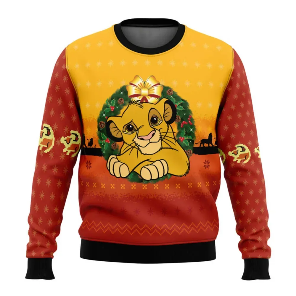 The Lion King Men's Hoodie Disney Pullover 3D Printing New Autumn Tops MINISO Men's Pullover Street Casual Men's Clothing