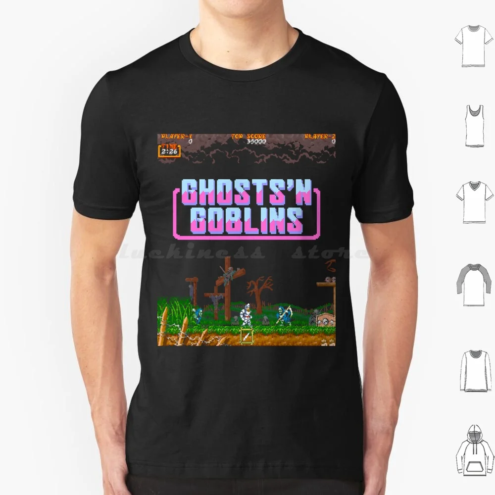 Mod.1 ممر Ghosts 'n Goblins لعبة فيديو تي شيرت الرجال النساء الاطفال 6xl 80s 8 بت ممر وحدة التحكم لعبة ألعاب الألعاب أشباح N #1