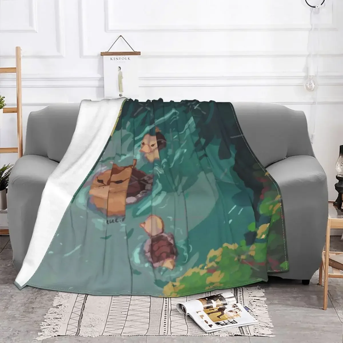 Turtle Duck Pond Avatar Blanket Bedspread Bed Plaid Sofa Bed Covers Blanket Hoodie Winter Bed Covers