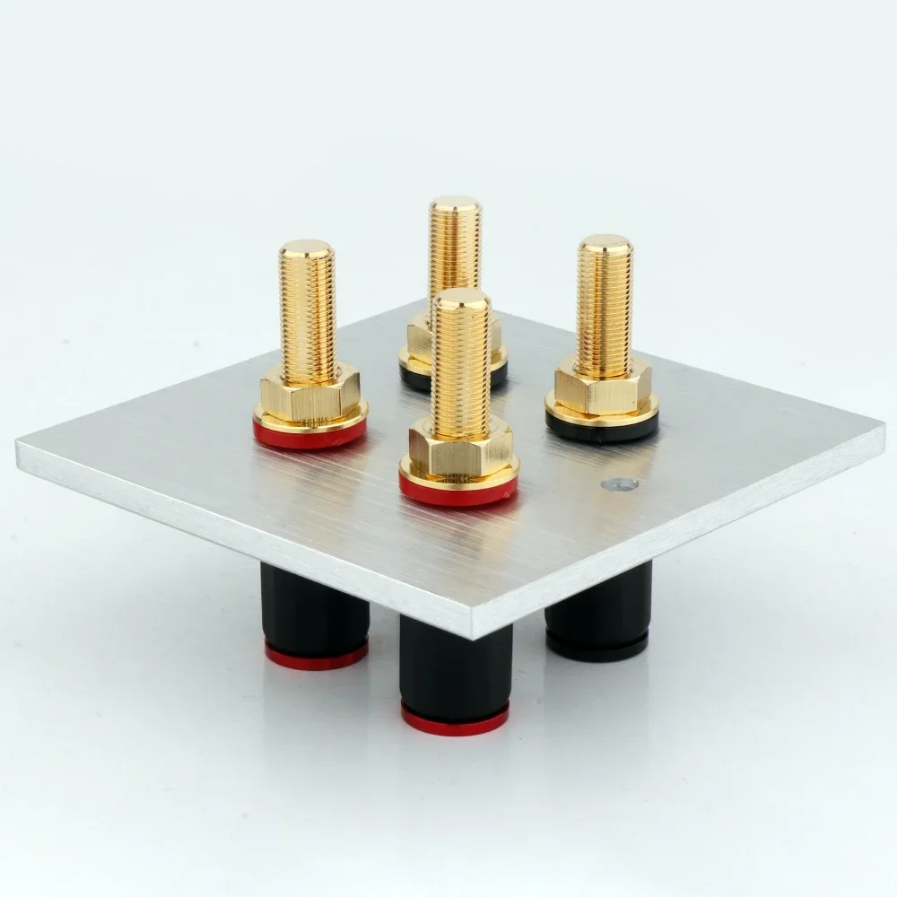 Terminale dell'altoparlante con binding audio placcato oro Hifi BP1127 da 4 pezzi per amplificatore