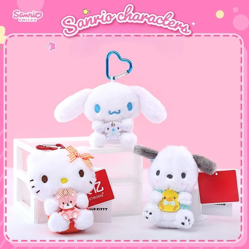 Miniso genuino Sanrio hell kitty Pacha perro Yugui perro llavero de felpa mochila lindo colgante
