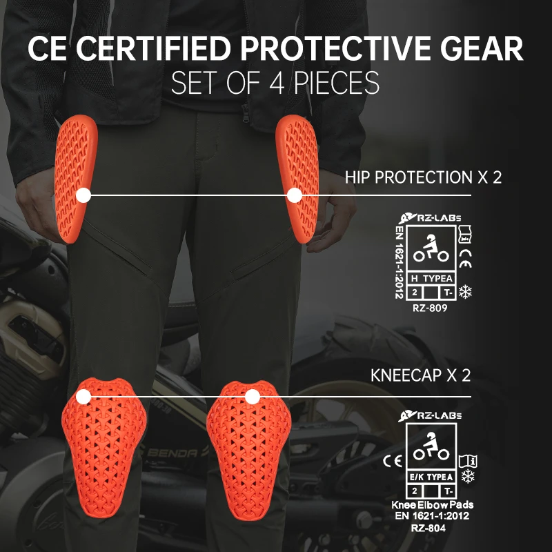 SFK Motorcycle Riding Pants Men's Trousers 2026 New Summer Mesh Breathable Quick-drying With CE Protective Equipment Accessories