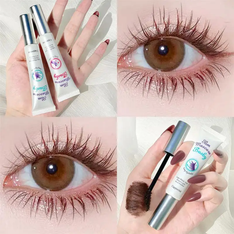 Silk Fiber Black Brown Mascara Makeup Waterproof Long Lasting Eyelashes Lengthening 3D Mascara Natural Curl Mascara Makeup