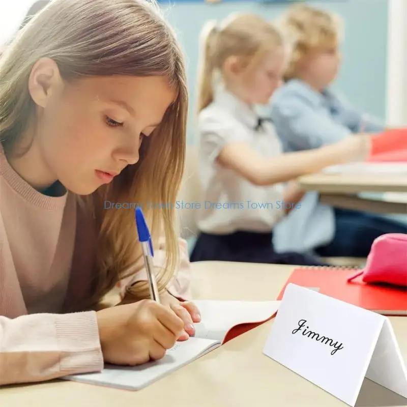 HX6A Long Lasting Acrylic Table Identification Holders With Pen For Business Or School Use