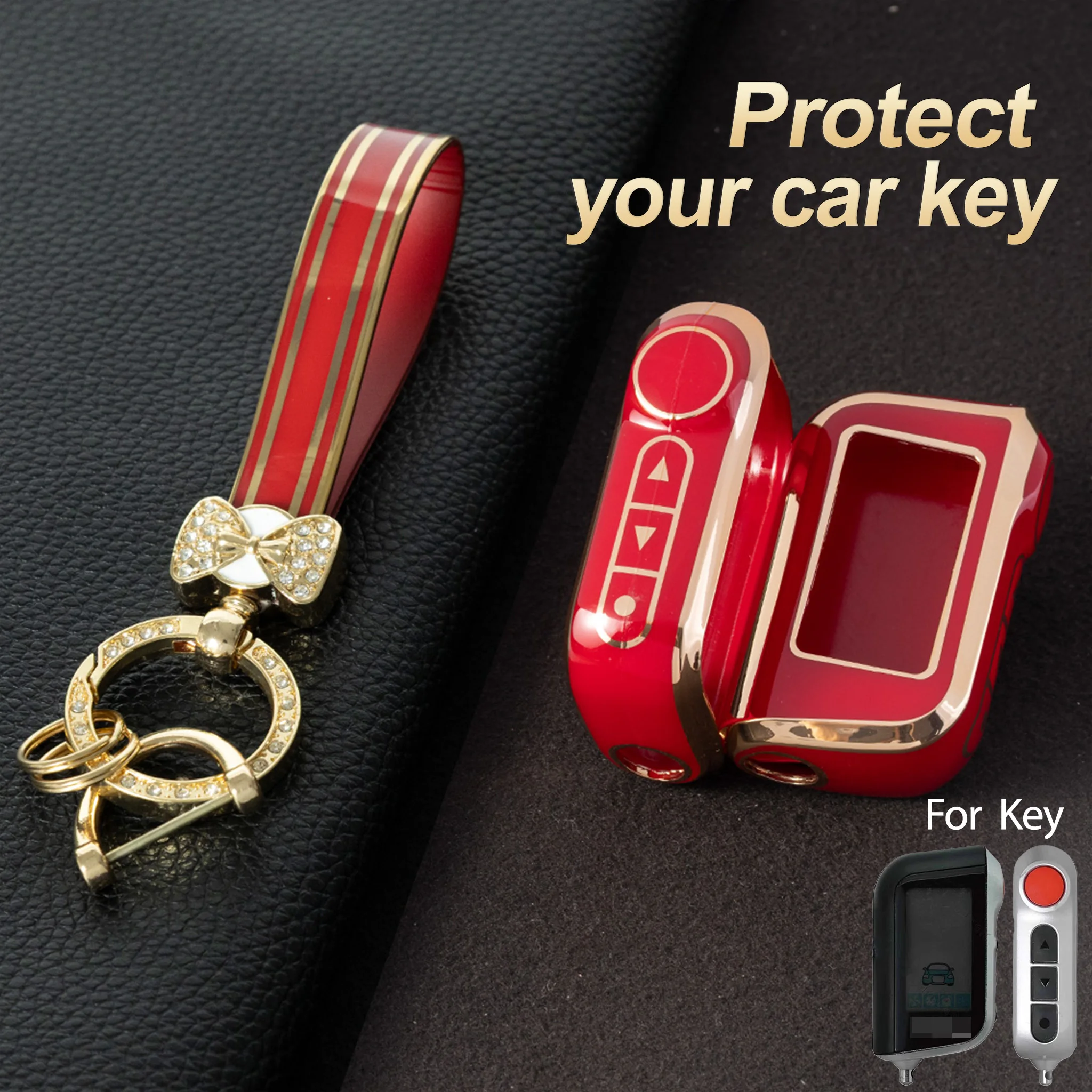 

TPU Car Key Cover For Starline A63 A36 A39 A66 A93 A96 A69 Two Way Bidirectional Alarm LCD Remote Controller Russian Version