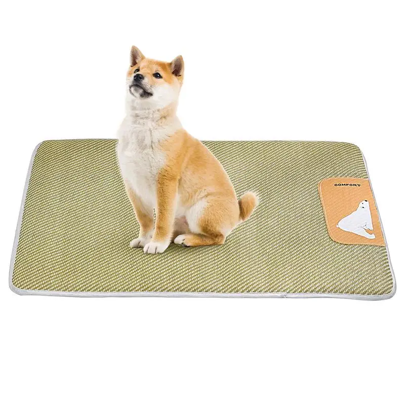 Summer Dog Cooling Mat Breathable Pet Dog Bed Blanket Sponge Rattan Pad Sofa Kennel For Small Medium Dogs Car Seat Cushion Home