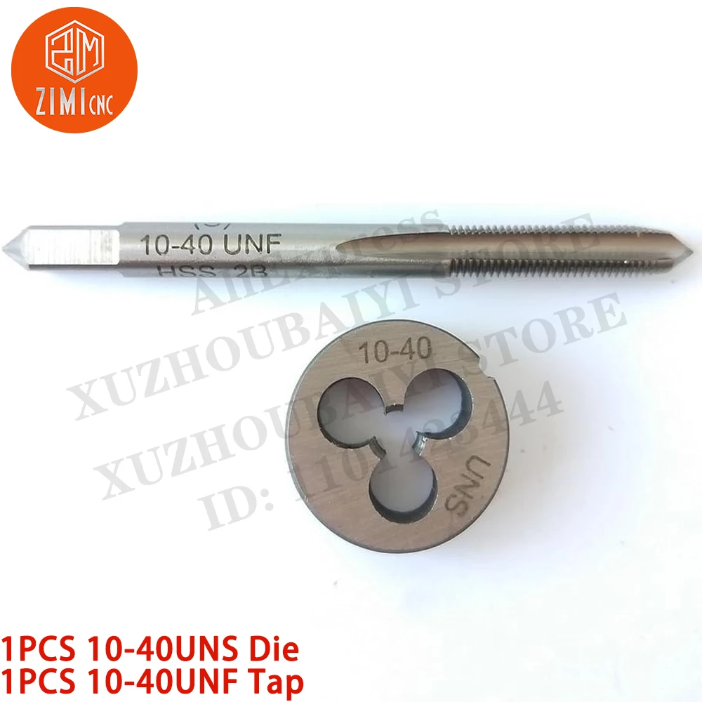 1 BUAH 10-40UNS Mati 1 buah keran 10-40UNF Keran Benang Mesin Benang Bulat Mati di Tangan Kanan HSS Lancip alat CNC mesin bubut logam alat pemotong