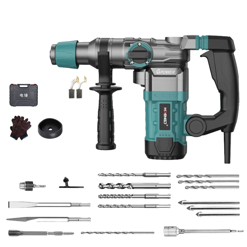 

Heavy Duty Rotary Hammer Drill Concrete Perforator Electric Pick Electric Demolition Hammer Impact Drill