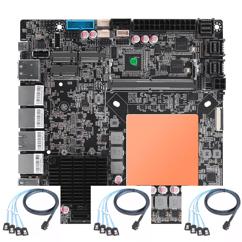 اللوحة الأم الأصلية Ultra 125H/155H/185H 5G/10000GB للوحة الأم Feiniu 12-bay ITX NAS