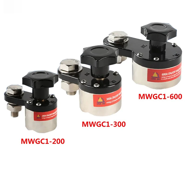 200A On/Off Magnetic Welding Ground Soldering Grounding Clamp Iron Welding Machine Neodymium Magnet Connector