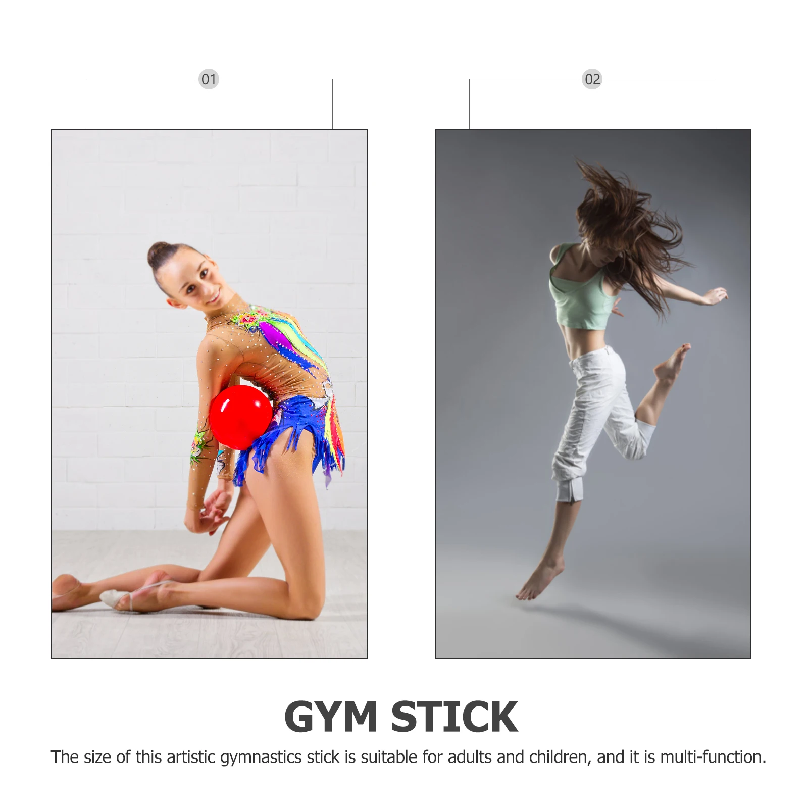 

Artistic Gymnastics Stick 34cm Green Resin Material Fitness Equipment Suitable Adults Kids Dancing Sports Stick Calisthenics