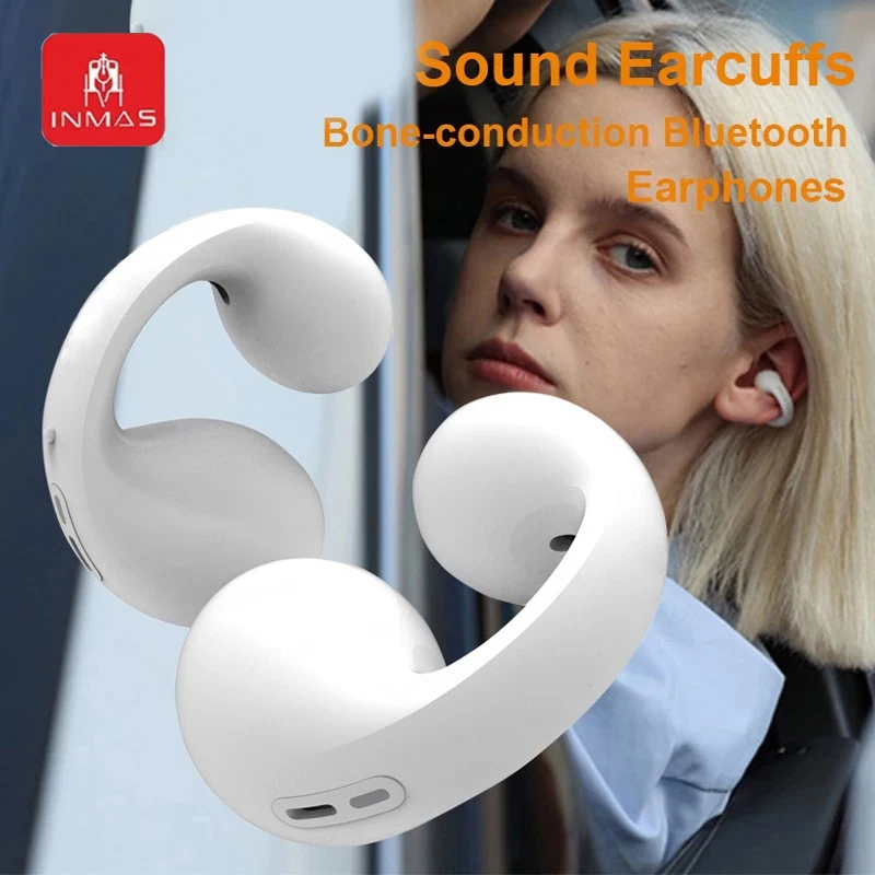INMAS-TW01 Earclip Earbud sem fio Bluetooth, Touch Control Headset, impermeável Sport Earbud, fone de ouvido estéreo HiFi para Android e iOS