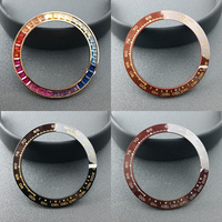 bezel Outer diameter 39.3, inner diameter 31.5mm, Colored rhinestone Insert without Luminous VK63 assembly watch accessories