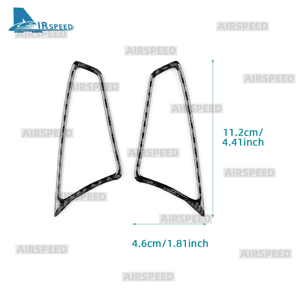 Real Soft Carbon Fiber Trim Sticker For Mercedes Benz SLK R171 2004 2005 2006 2007 2008 2009 2010 Air vent On Sides of Dashboard view 5