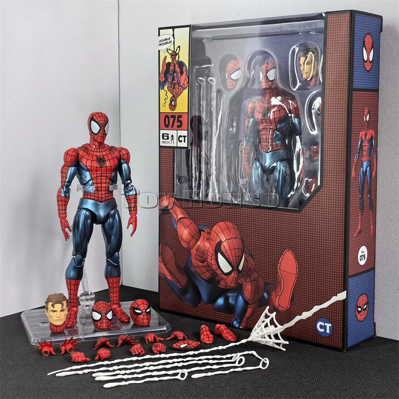 Ct Toys Spiderman Mafex 185 Classic Costume Anime Figure Ver Miles