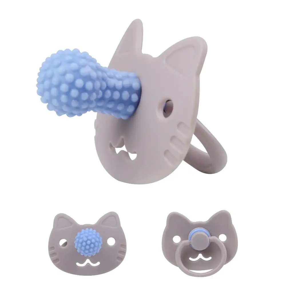 Cute Portable Non-slip Contrast Color Safety Food Grade Infant Supplies Nursing Accessory Soother Baby Pacifier Infant Nipple