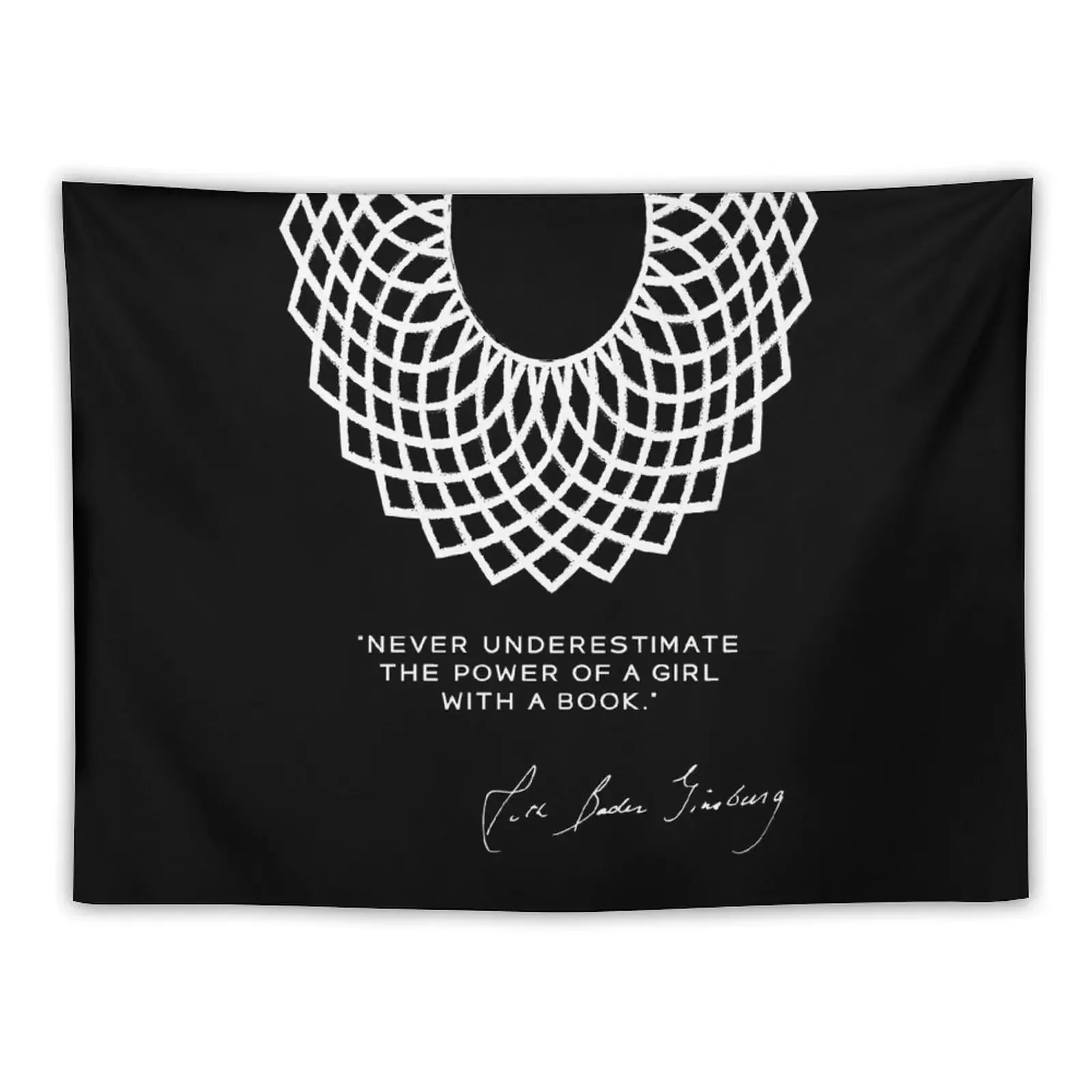 RBG Never Underestimate the Power of a Girl With a Book Tapestry Bedroom Decoration Wall Hanging Tapestry