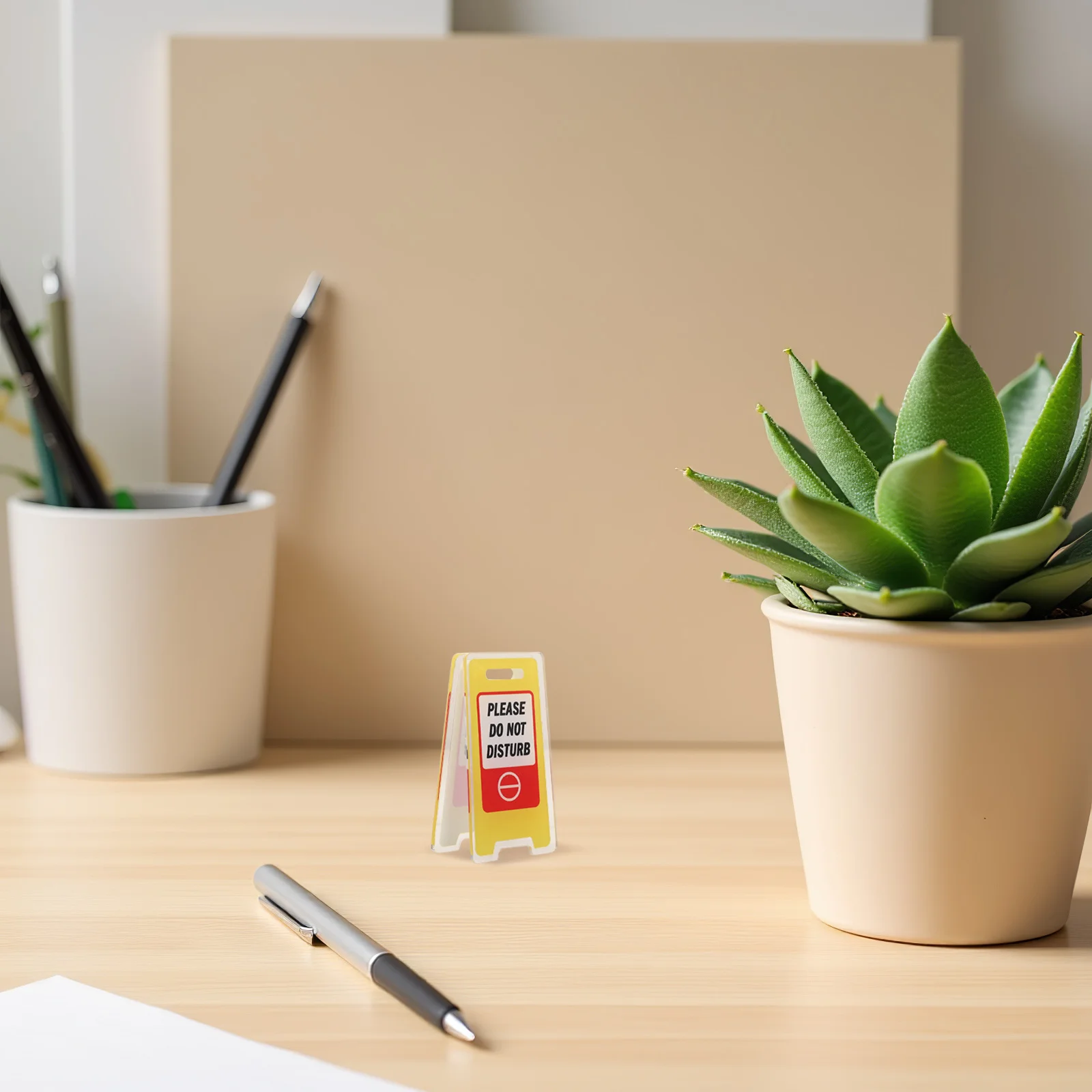 10Pcs Desktop Memo Clip Holder Mini Caution Signs Do Not Disturb Sign for Office Desk Coworkers Colleague Teacher Employee