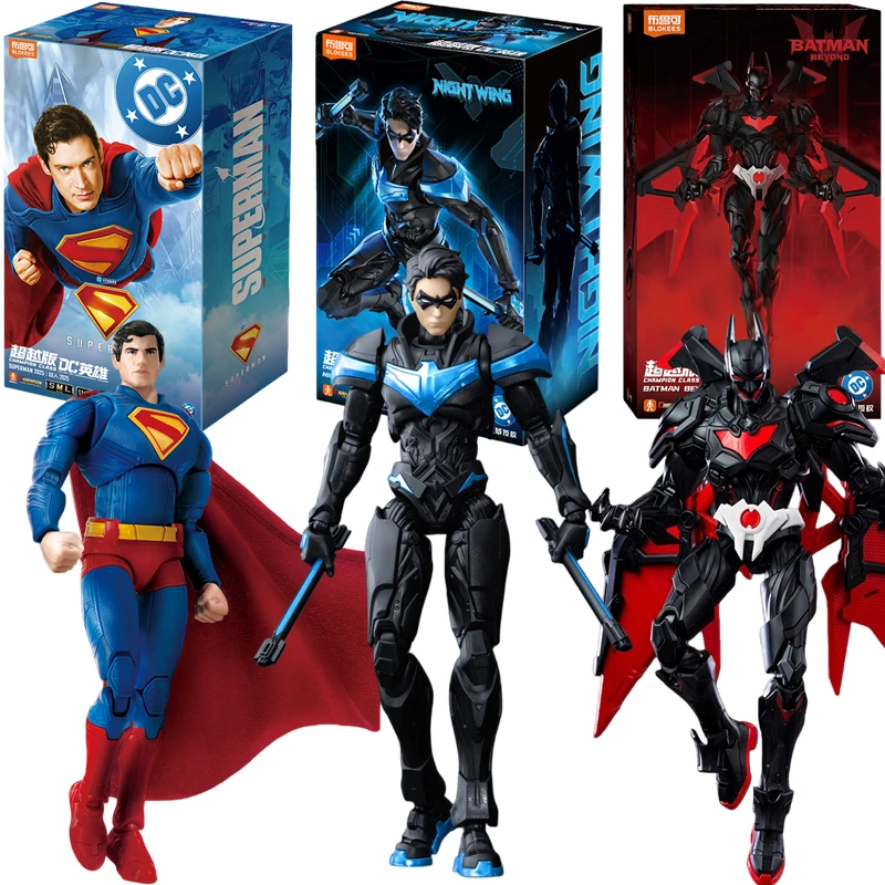 

BLOKEES Nightwing Superman Batman Beyond Original Gunn David DC David Justice League Comics Action Figure Assembled Model Toy